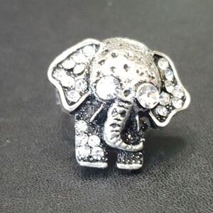 Silver tone elephant ring